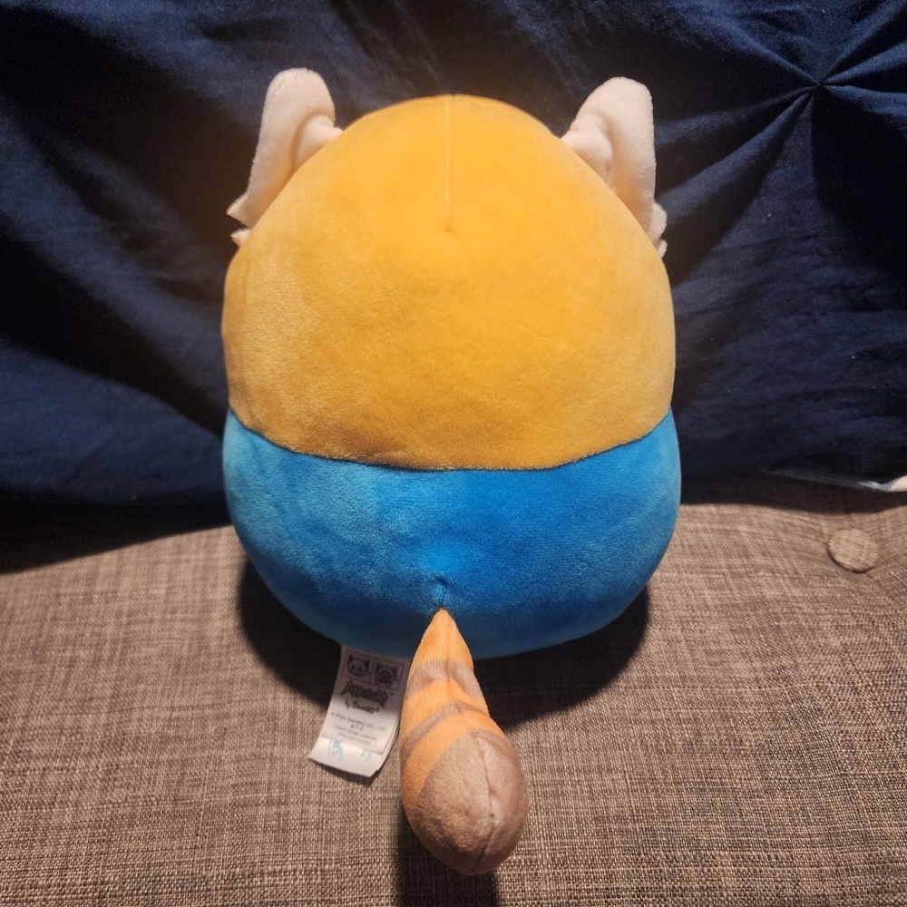 Squishmallow 8" Aggretsuko Rage Sanrio Squad Yellow Blue Angry Face - Picture 3 of 6